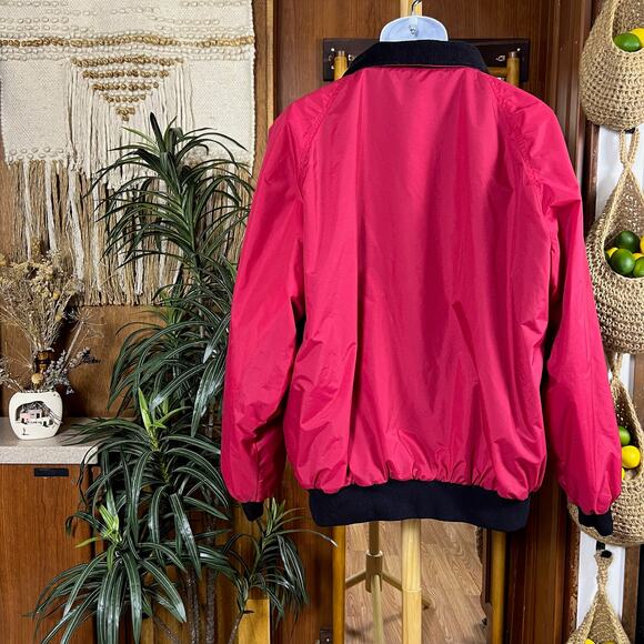 Vintage Red Nylon Fleece Lined Bomber Jacket XL | Workwear Utility 90s Y2K Retro - Picture 3 of 14